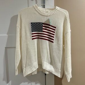 Women's XXL American Flag Sweater